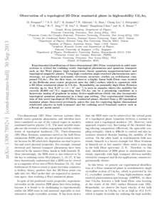 Observation of a topological 3D Dirac semimetal phase in high-mobility Cd3 As2  arXiv:1309.7892v1 [cond-mat.mes-hall] 30 Sep 2013 M. Neupane*,1, 2 S.-Y. Xu*,1 R. Sankar*,3 N. Alidoust,1 G. Bian,1 Chang Liu,1 I. Belopolsk