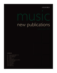 2  music new publications January–June 2015