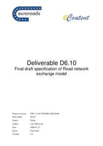 Microsoft Word - D6.10 Final Draft specification of Road Network Exchange Model.doc