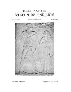 BULLETIN OF T H E  MUSEUM OF FINE ARTS NUMBER 189  PUBLISHED BIMONTHLY
