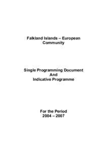 Falkland Islands – European Community Single Programming Document And Indicative Programme