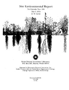 Site Environmental’  Report For Calendar Year 1994 May 1, 1995