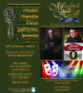 music theatre films galleries events Gift certificates available