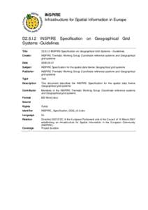 D2.8.I.2 INSPIRE Specification on Geographical Grid Systems – Guidelines