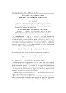 C. R. Acad. Sci. Paris, S´ erie I, 310(), 493–496 UNE NOUVELLE BIJECTION POUR LA STATISTIQUE DE DENERT GUO-NIU HAN