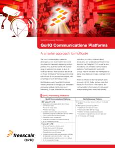 QorIQ Processing Platforms  QorIQ Communications Platforms