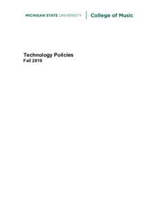    Technology Policies Fall 2010  