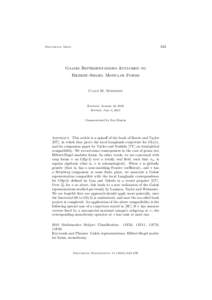 623  Documenta Math. Galois Representations Attached to Hilbert-Siegel Modular Forms