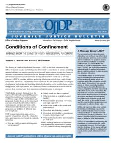 Conditions of Confinement: Findings From the Survey of Youth in Residential Placement