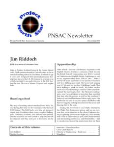 PNSAC Newsletter Project North Star Association of Canada December[removed]Jim Riddoch