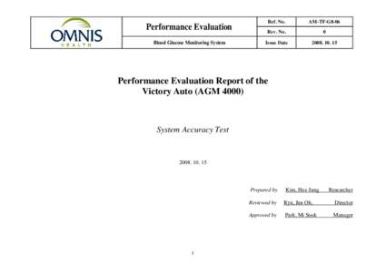 Performance Evaluation  Ref. No. AM-TF-G8-06