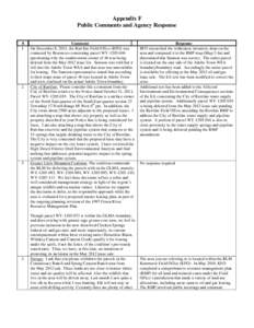 Microsoft Word - Version 2 HDD EA Appendix F_Public Comments and Agency Response[removed]docx