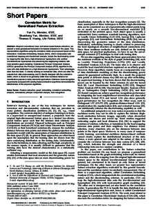 IEEE TRANSACTIONS ON PATTERN ANALYSIS AND MACHINE INTELLIGENCE,  Short Papers DECEMBER 2008