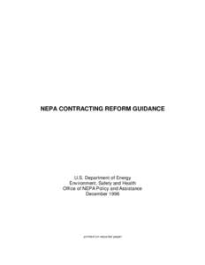 NEPA Contracting Reform Guidance