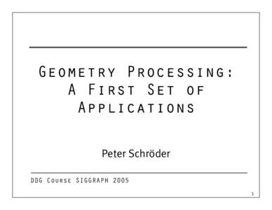 Microsoft PowerPoint - Geometry Processing.ppt