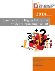 2014  Edition 1.4 Ban the Box in Higher Education Student Organizing Toolkit