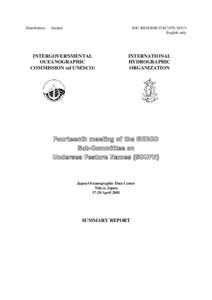 Distribution :  limited IOC-IHO/GEBCO SCUFN-XIV/3 English only
