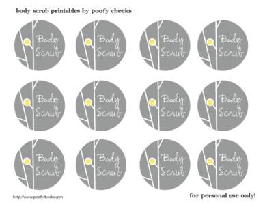 body scrub printables by Poofy cheeks  Body Scrub  Body
