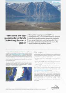 CASE STUDY  eBee saves the day: mapping Greenland’s Zackenberg Research Station