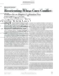 PS YC HOLOGICA L SC IENCE  Research Article Reorienting When Cues Conflict Evidence for an Adaptive-Combination View