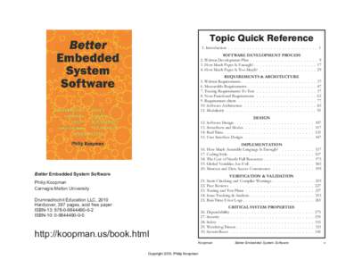 Computing / Technology / Engineering / Design for X / Failure / Materials science / Reliability engineering / Software quality / Survival analysis / Software development / Worst-case execution time / Software architecture