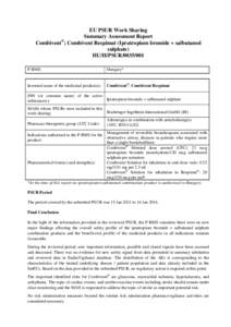 EU PSUR Work Sharing Summary Assessment Report ® Combivent ; Combivent Respimat (Ipratropium bromide + salbutamol sulphate) HU/H/PSUR