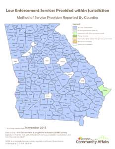 Law Enforcement Services Provided within Jurisdiction Method of Service Provision Reported By Counties Dade  Catoosa