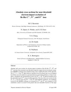 Absolute cross sections for near-threshold electron-impact excitation of   