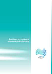 Guidelines on continuing professional development Guidelines on continuing professional development  Introduction