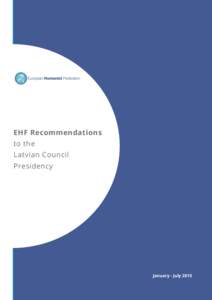EHF Recommendations to the Latvian Council Presidency  \
