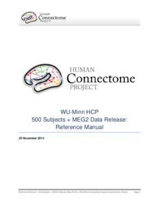 HCP 500 Subjects + MEG2 Reference Manual