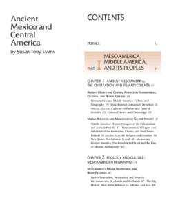 Ancient Mexico and Central America  CONTENTS