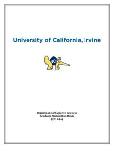 Department of Cognitive Sciences Graduate Student Handbook) Contents A.