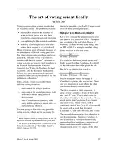 Voting scientific methods - Canada