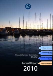 Mission Statement  Financial Services Commission Gibraltar  Annual Report