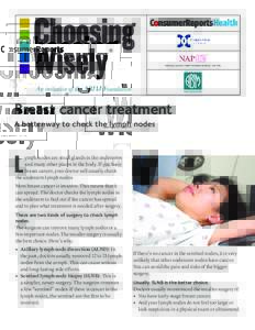 ®  Breast cancer treatment A better way to check the lymph nodes  L