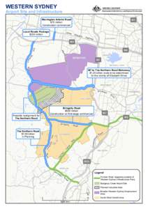 WESTERN SYDNEY  Airport Site and Infrastructure Werrington Arterial Road $70 million Construction commenced