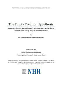 The Empty Creditor Hypothesis