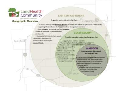 EAST CENTRAL ILLINOIS Geographic Overview Springfield  Responsive grants and convening that: