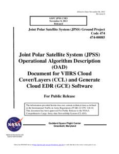 Cloud computing / Algorithm / Computing / Joint Polar Satellite System / National Oceanic and Atmospheric Administration / NPOESS