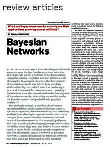 review articles doi:What are Bayesian networks and why are their applications growing across all fields? by Adnan Darwiche