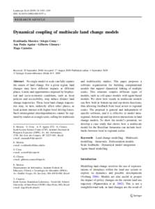 Landscape Ecol:1183–1194 DOIs10980x RESEARCH ARTICLE  Dynamical coupling of multiscale land change models