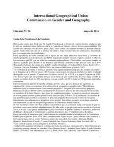 International Geographical Union Commission on Gender and Geography