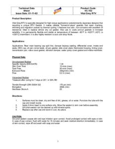 Technical Data Sheet Issue Date: Product Code: VC-152