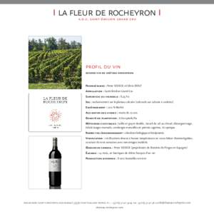i la fleur de rocheyron i a.o.c. saint-émilion grand cru profil du vin second vin de château rocheyron