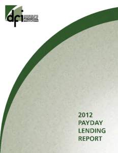 2012 Payday Lending Report