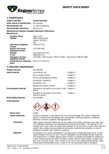SAFETY DATA SHEET  1. Identification Product identifier  Thinset Hardener