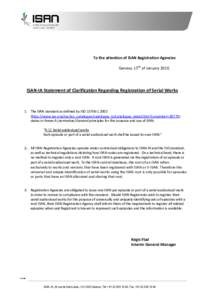 ISAN-IA Statement of Clarification Regarding Registration of Serial Works