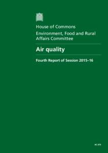 Air pollution / Emission standards / Volkswagen emissions scandal / Vehicle emissions control / Pollution / Department for Environment /  Food and Rural Affairs / Multi-effect Protocol / Air pollution in the United Kingdom / Air quality law