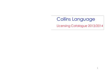Languages of Africa / Culture / Linguistics / Lexicography / COBUILD / Collins / Dictionary / Bilingual dictionary / Chinese dictionary / French language / DICT